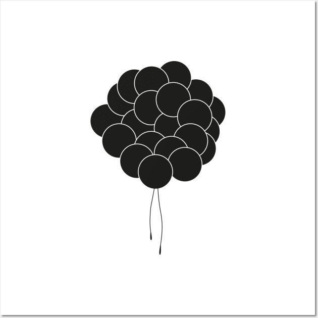 Black Balloons Wall Art by Blikk